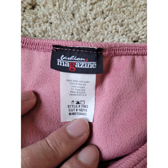 NWT Fashion Magazine Women's Hispanic Pink Cold Shoulder Bodycon Mini Dress SZ M - Picture 5 of 5